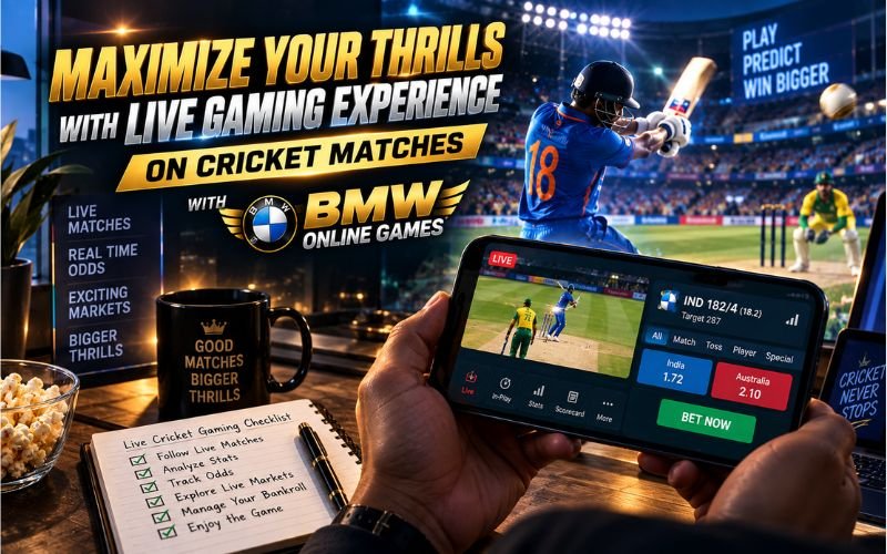 MAXIMIZE YOUR THRILLS WITH LIVE GAMING EXPERIENCE ON CRICKET MATCHES